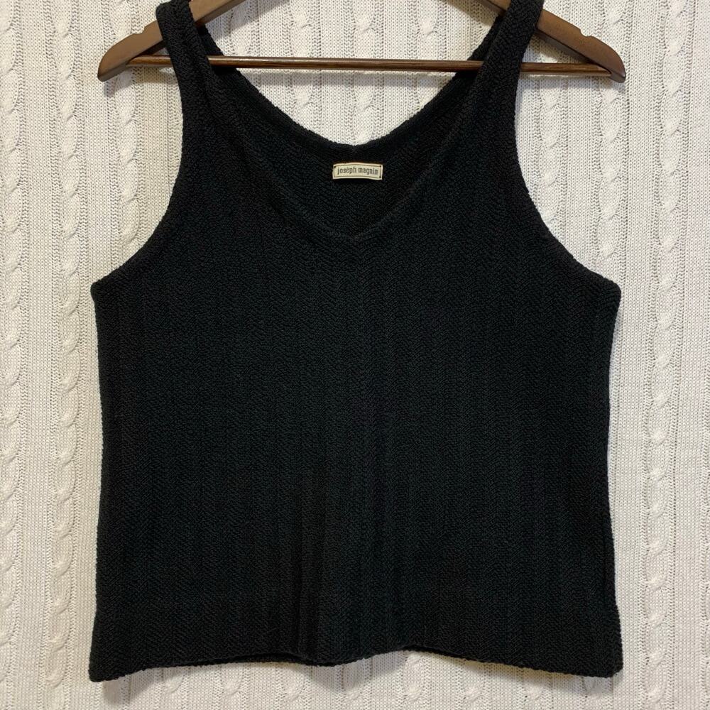 Joseph Magnin Black Sweater Tank Women’s Size Small